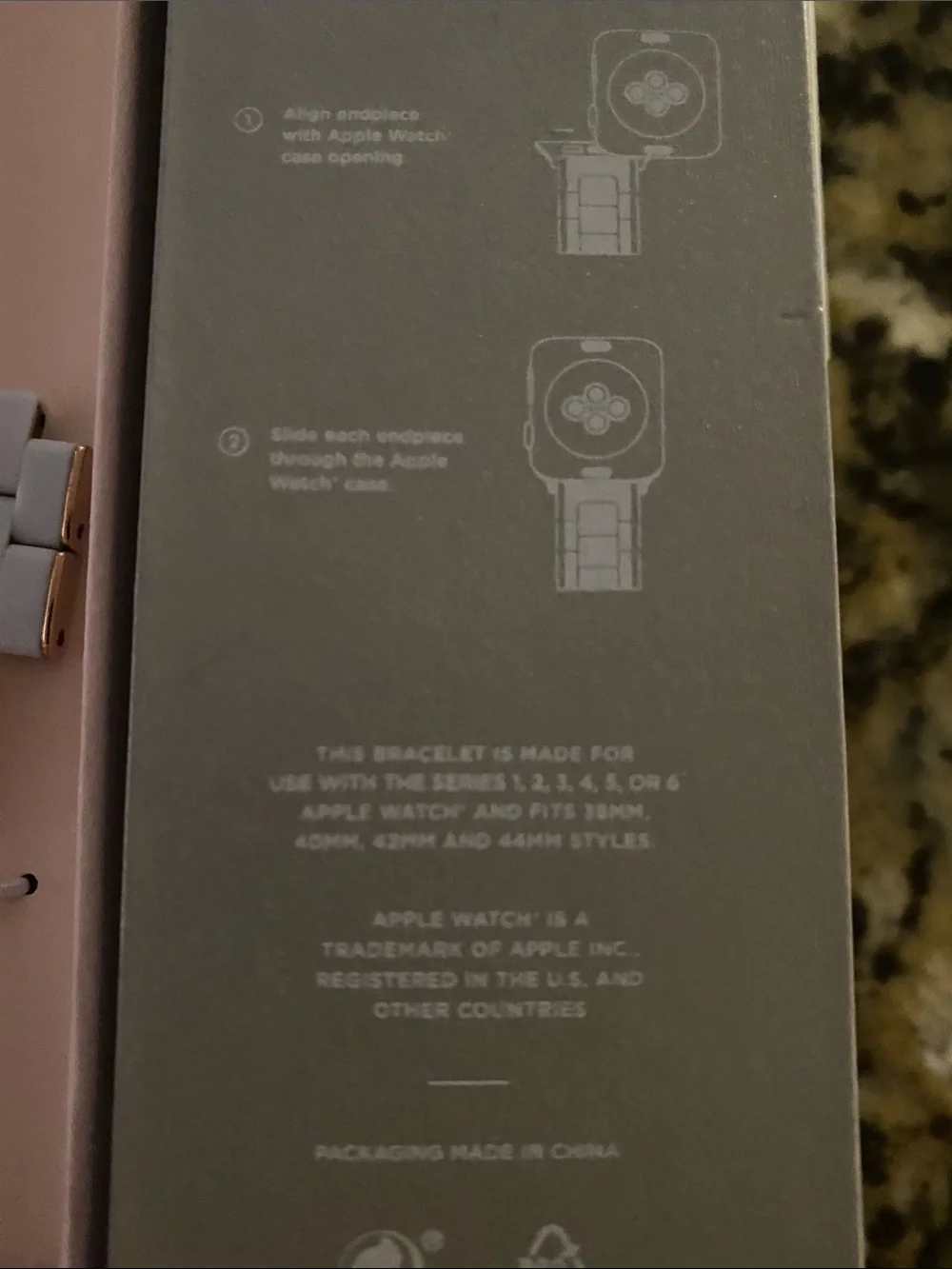 Apple Watch in Rose Gold With Michele Sport Band Charger and Extras